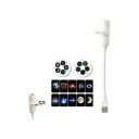 Mini USB Projektor Sternenhimmel 10 Motive 2 Austauschscheiben Flexibler Hals 185 mm 360° drehbar LED 3 W Weiß Nachtlicht für Zimmer und Auto 1