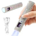 Mini UV LED lampa na nehty Přenosná dobíjecí s digitálním displejem a kamínky ABS plast USB-C kabel Na gelové nehty i manikúru 1