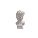 Mini-Vase in Form einer Davidbüste, 6,5 cm, Kunstharz, weiß, massive Statue, künstlerisches Tischaccessoire, Dekoration im klassischen Stil 1