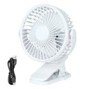 Mini ventilateur avec clip 12,5×9×5 cm Ventilateur électrique portable avec chargement USB Rotation à 180° Vitesses réglables Ventilateur 2