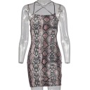 Mini vestido con estampado de serpiente 10
