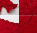 Mini vestido con hombros descubiertos rojo 5
