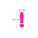 Mini vibrador de silicona con anillos, funcionamiento silencioso, fácil de controlar, superficie agradable, estimulación intensa, embalaje discreto. 2