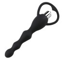 Mini vibrator din silicon cu baterie în formă de margele anale cu mâner rotund 17 cm ambalaj discret impermeabil 4