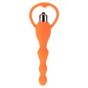 Mini vibrator din silicon cu baterie în formă de margele anale cu mâner rotund 17 cm ambalaj discret impermeabil 8