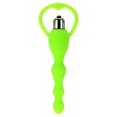 Mini vibrator din silicon cu baterie în formă de margele anale cu mâner rotund 17 cm ambalaj discret impermeabil 7