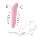 Mini vibrator din silicon cu două fețe în formă de delfin, cu design compact și ambalaj discret 1