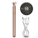 Mini vibratore in ferro metallico 11,5 cm con 10 modalità di vibrazione potente silenzioso design elegante impermeabile confezione discreta 4