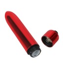 Mini vibromasseur clitoridien avec un aspect brillant métallique, taille compacte 9,1 x 1,8 cm, différentes couleurs, alimenté par 1x AAA, Emballage discret 2