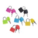 Mini visací zámek 34,3 × 22,5 × 18,5 mm ocelový se 2 klíči kompaktní bezpečnostní zámek na kufr batoh zavazadla 1