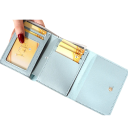 Mini Wallet with Animated Design 10.7x2x8.3 cm More than 6 Compartments Photo Window Banknote Pocket Premium Artificial Leather Bear Rabbit Dinosaur Motifs 6