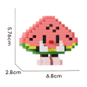 Mini Watermelon Building Set 6.8 x 2.8 x 5.76 cm 239 pcs Micro 3D DIY Building Blocks Delicious Fruit Creative Toy for Children Aged 8 and Above Fun Model 3