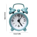 Mini-Wecker aus Metall 6,3 x 2 x 4,3 cm Leiser Betrieb Klassisches Design Metallgehäuse AG13-Batterie enthalten Reisegröße Elegante Dekoration 2