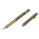 Mini wieczne pióro vintage kieszonkowe przenośne z końcówką 0,5 mm mosiężne metalowe złote krótkie pióro do pisania biuro szkoła 1