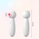 Mini womanizer 13 cm en forme de petite chatte blanche, 2 intensités de succion, étanche, à piles, emballage discret 2