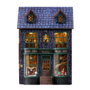 Mini Wooden Dollhouse 8.7 x 7 x 12.4 cm DIY Model with LED Light and Furniture Creative Construction Set Without Glue and Batteries Hand Assembly 3