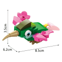 Mini zestaw konstrukcyjny koliberek 8,5 x 6,2 x 3,5 cm 37 sztuk Mikro bloki Kreatywny model 3D zwierzęcia Mały konstruktor dla dzieci od 9 lat Zestaw prezentowy 2