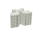 Μινιατούρα κτίριο 1:500 45 x 26 x 32 mm ABS κατασκευαστικό μοντέλο σπιτιού για αρχιτεκτονικά ντιόραμα και αστικό τοπίο 1