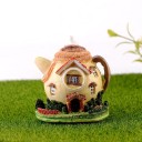 Miniatură decorativă casa fermecată în formă de ceainică Figurina din rășină 8,4 x 7,9 cm Pentru ghiveci sau pe raft 1