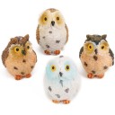 Miniatura decorativa gufo 4 pz 2