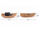 Miniature Boat 5.2 × 1 cm Decorative Mini Boat for Mini Garden Diorama Model Landscape Pond Decoration 2