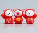 Miniature décorative de chat porte-bonheur 6 pcs 4