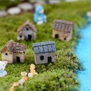 Miniature Houses 2 x 2 x 1.5 cm Set of 4 Resin Decorations for Diorama Miniature Garden Modelling and Creative Crafting 2