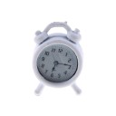 Miniature Metal Alarm Clock for Dollhouse Realistic Decoration with Dial and Two Bells Dimensions 1.5 x 0.5 x 1 cm 1