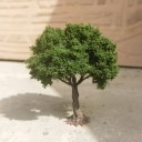 Miniaturmodellbaum 10 cm grün Realistischer dekorativer Baum mit dichtem Kronen Drahtstamm Mini Baum für Dioramen 2