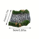 Miniatúrna kamenná cestička 5 x 4,5 cm Zakrivená záhradná stezka z živica Dekorácia pre miniatúrne záhrady a modelárstvo 2