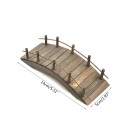 Miniaturnedrevet buet bro 14 x 5 cm Dekoration med rækværk til diorama modelbygning miniature landskab 2