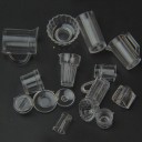 Miniaturneservice til dukkehuset Sæt med 15 stykker af gennemsigtige glas og skåle i plast, der ligner glas Størrelse 1 til 2 cm 5