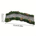 Miniaturní kamenná cestička 11 x 4,5 cm Zakřivená zahradní stezka z pryskyřice Dekorace pro miniaturní zahrady a modelářství Odolná pryskyřice 2