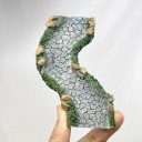 Miniaturní kamenná cestička 11 x 4,5 cm  Zakřivená zahradní stezka z pryskyřice Dekorace pro miniaturní zahrady a modelářství 2