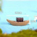 Miniaturní loďka 5,2 × 1 cm Dekorativní mini člun pro mini zahradu dioráma modelová krajina jezírko dekorace 3