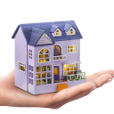 Miniaturowy drewniany domek dla lalek 8,9 x 7,5 x 9,8 cm Zestaw DIY z oświetleniem LED i meblami Model do samodzielnego montażu, dekoracja bez kleju i baterii 4