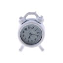 Miniaturowy metalowy budzik do domku dla lalek Realistyczna dekoracja z tarczą i dwoma dzwonkami Wymiary 1,5 x 0,5 x 1 cm 1