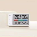 Miniaturowy termometr cyfrowy i higrometr z zegarem Wyświetlacz LCD 80 x 48 mm Pomiar temperatury i wilgotności w pomieszczeniu Funkcja stojaka 2