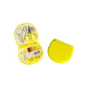Miniaturowy zestaw do szycia w kwadratowym pudełku 7x6 cm Zestaw do szycia domowego Minimalistyczne pudełko plastikowe Połączone narzędzia do szycia DIY 9