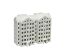 Miniatuur gebouw 1:500 49 x 21 x 40 mm ABS bouwpakket model huis voor architectonische diorama's en stedelijke landschappen 1