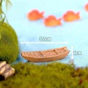Miniatyrbåt 5,2 × 1 cm Dekorativ mini båt för mini trädgård diorama modell landskap damm dekoration 4
