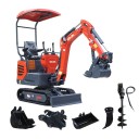 Minibagr 1t JKW-10 Rétrocaveuse avec accessoires Machine agricole Bagger JKW-10 avec accessoires 2
