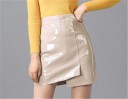 Minifalda brillante de mujer con cremallera 4