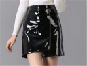 Minifalda brillante de mujer con cremallera 1