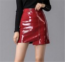 Minifalda brillante de mujer con cremallera 5
