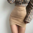 Minifalda de cintura alta para mujer G99 1
