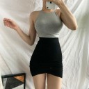 Minifalda de cintura alta para mujer G99 2