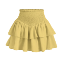 Minifalda de mujer en capas de corte A con cintura alta, corta y elegante, con volantes hasta la cintura, informal, para uso diario y social. 2