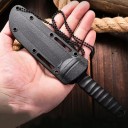 Minikniv 20 cm rustfrit stål med skede udendørs lommekniv lige klinge camping overlevelse bushcraft EDC vandretur selvforsvar 3