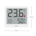 Minikokoinen digitaalinen lämpömittari kosteusmittarilla 53 x 60 mm LCD-näyttö CR2032-paristo 360° mukavuusindikaattori Sisälämpötilan ja -kosteuden 3